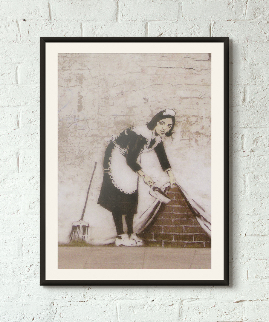Sweeping It Behind The Curtain print 40cm Sale - banksy