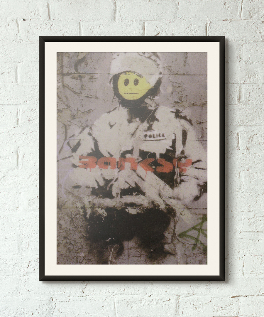 E Copper framed print 40cm Sale - banksy