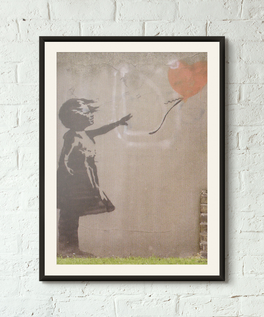 I Wuv U framed print 40cm Sale - banksy