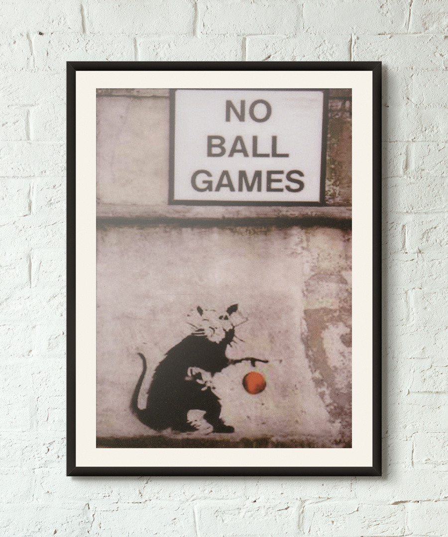 No Ball Games framed print 40cm Sale - banksy