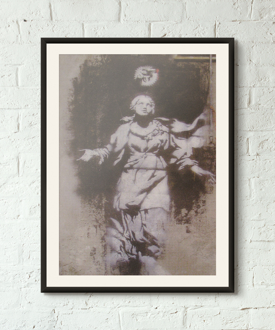Pearly Gates framed print 40cm Sale - banksy