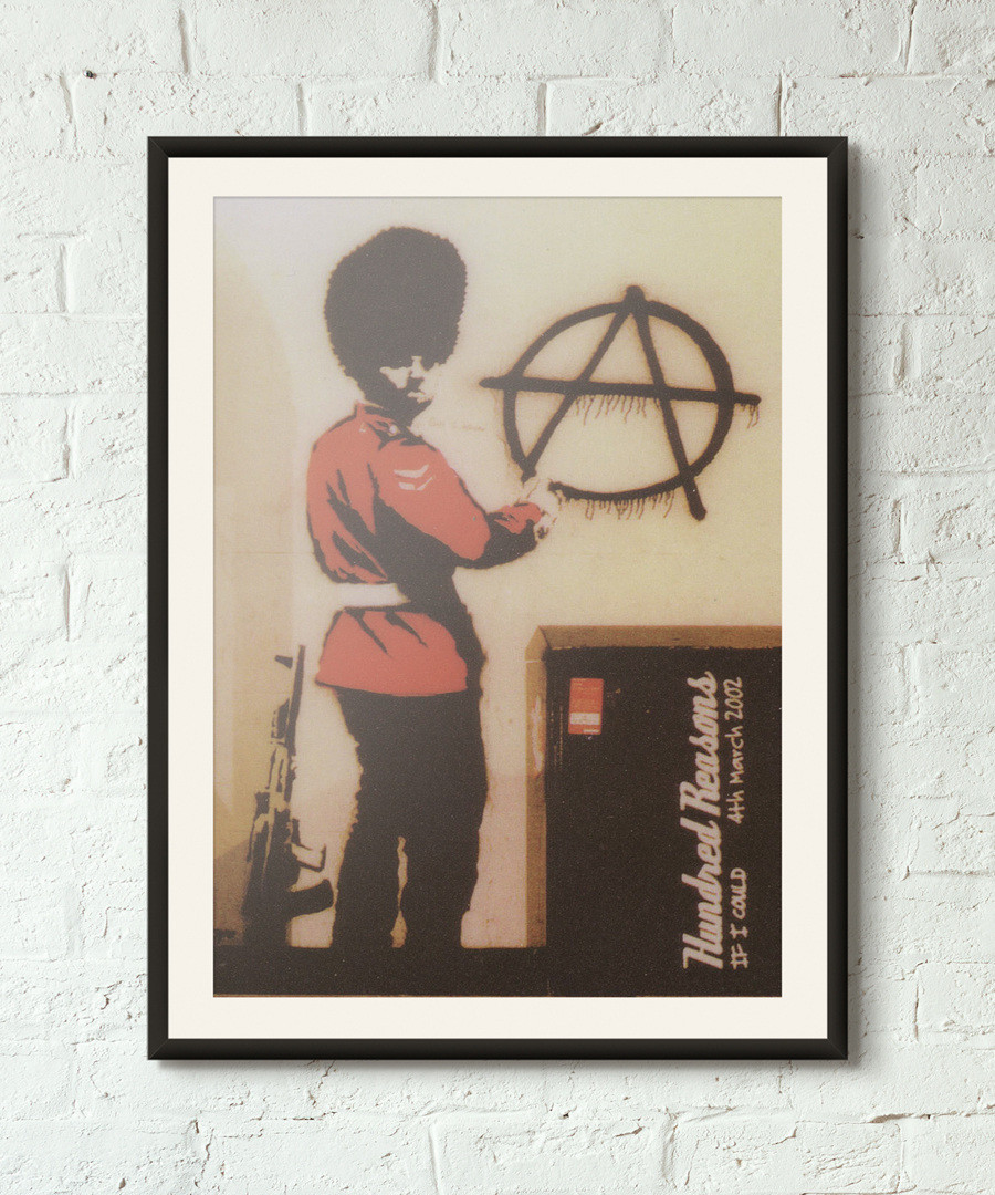 Anti Establishment framed print 40cm Sale - banksy