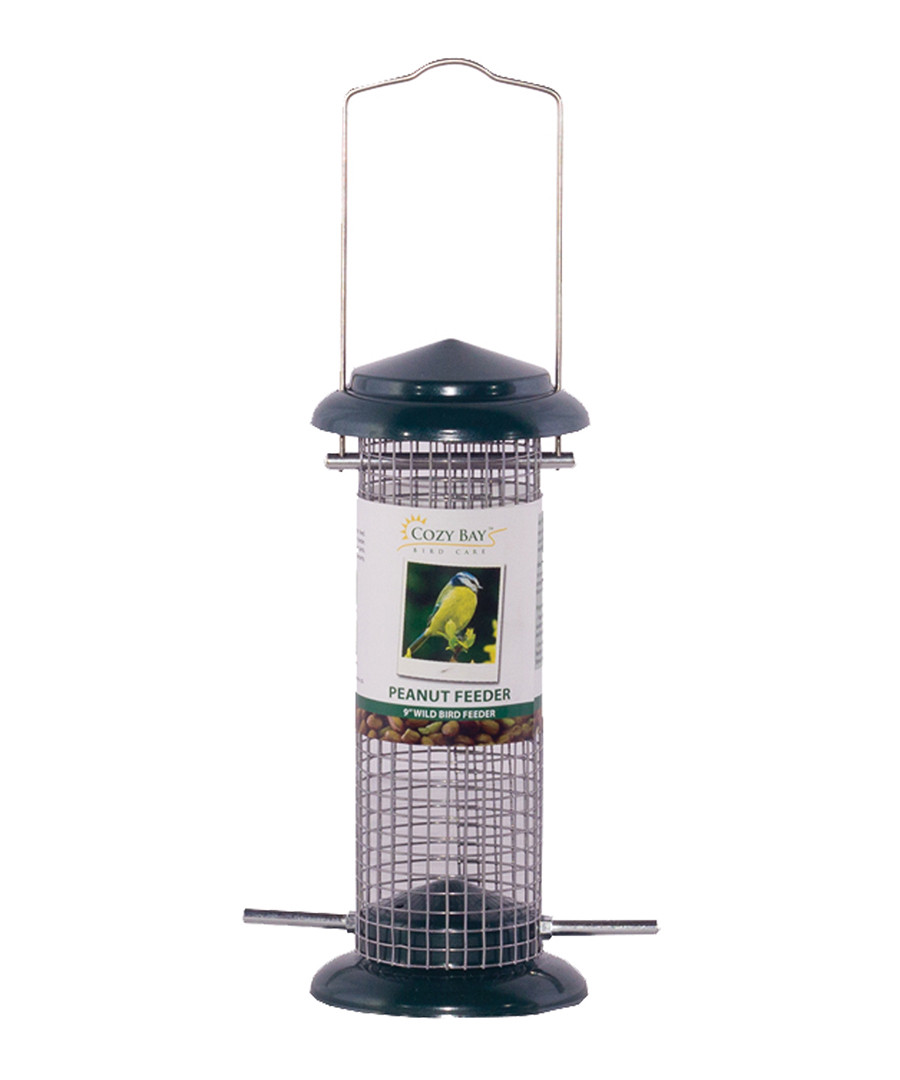 Discount Green Steel Peanut Bird Feeder Secretsales