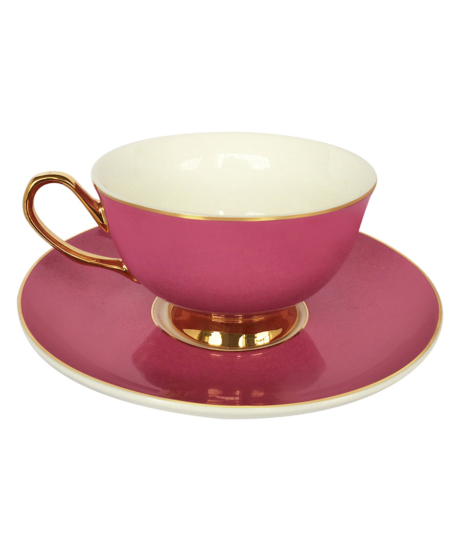 Pretty In Pink china teacup & saucer Sale - Bombay Duck