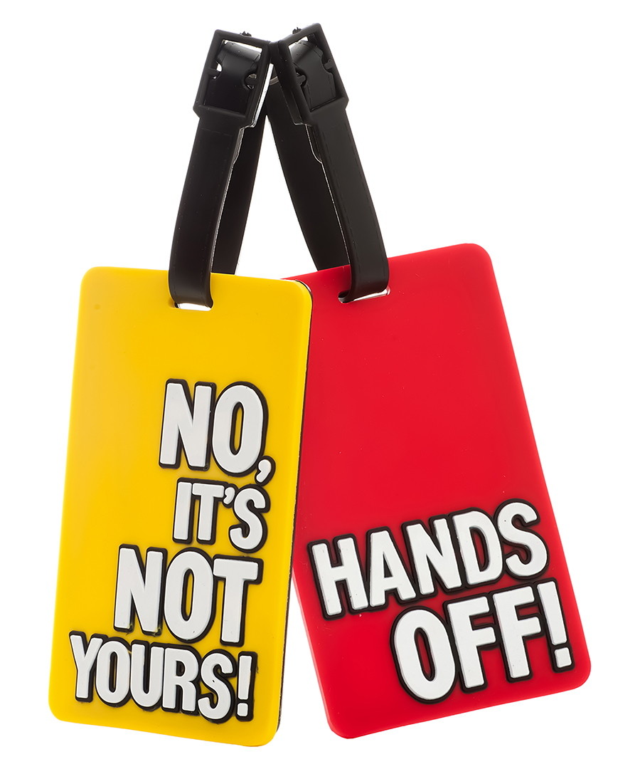 2pc red & yellow luggage tag set Sale - les bagagistes