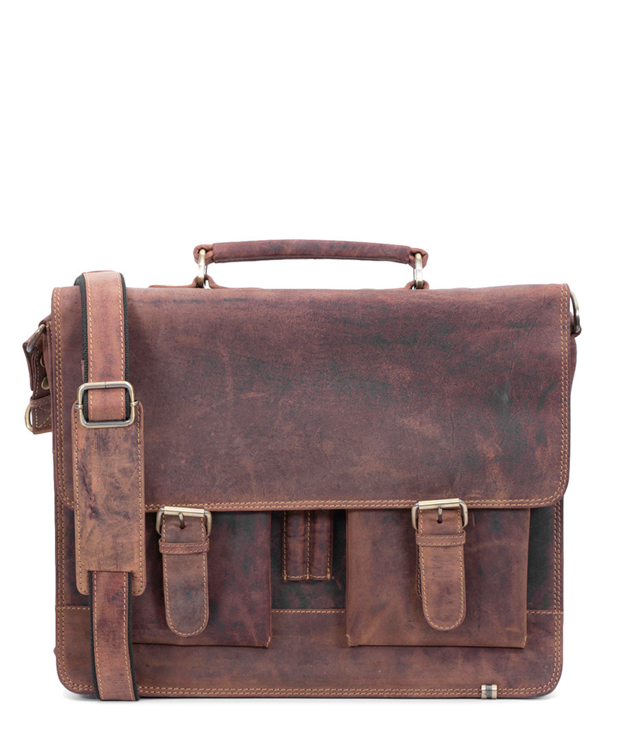 brown leather antique briefcase Sale - Lloyd Baker