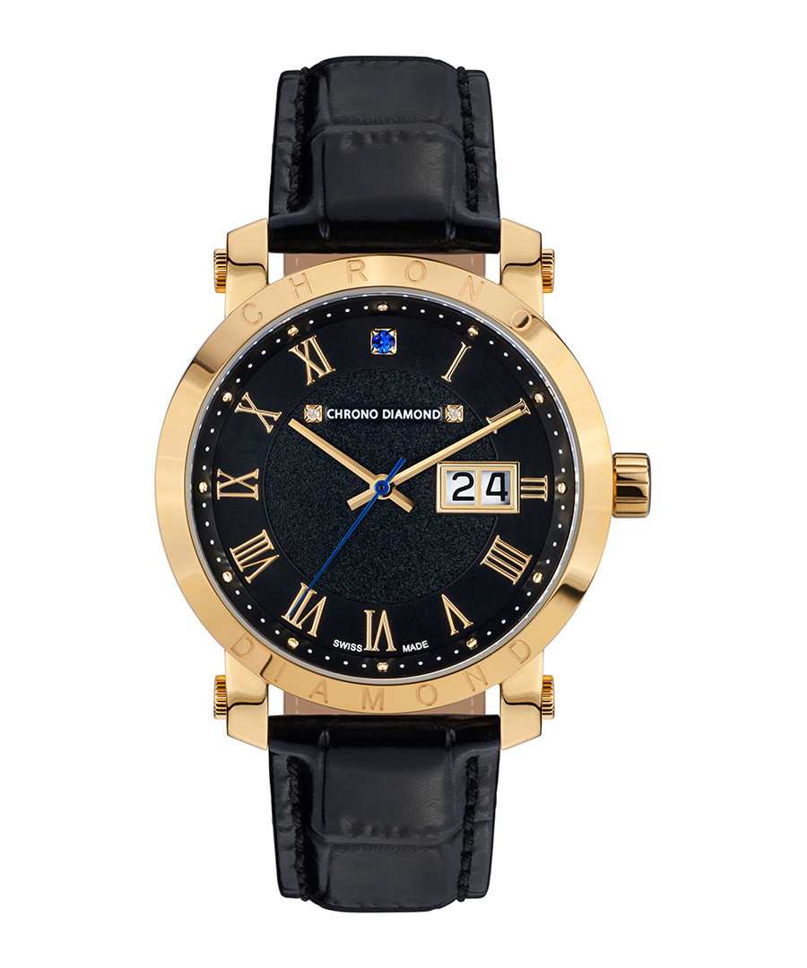 Nestorius gold-tone diamond watch Sale - chrono diamond