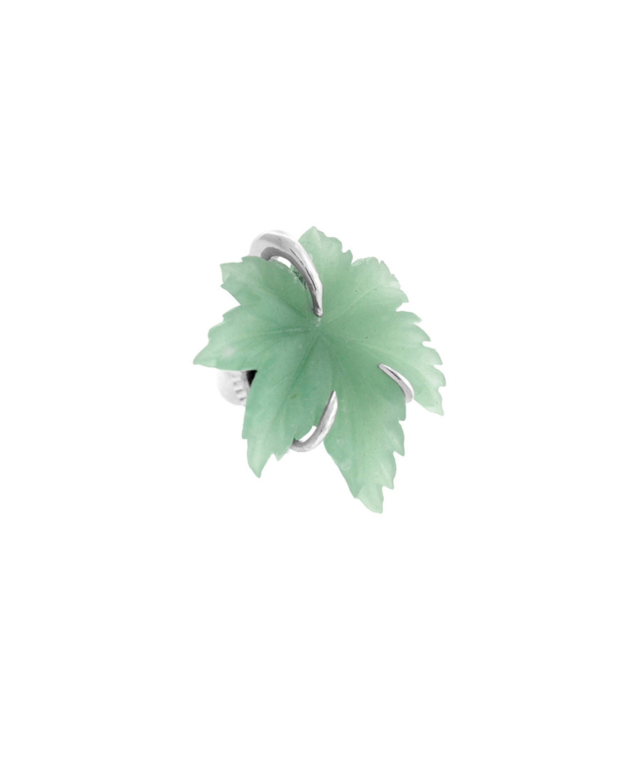 Inspiration green agate leaf tie pin Sale - Tateossian