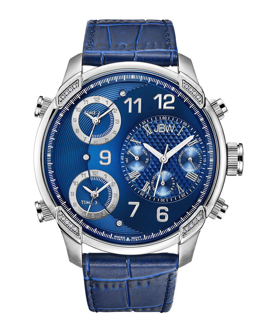 G4 blue leather strap watch Sale - jbw