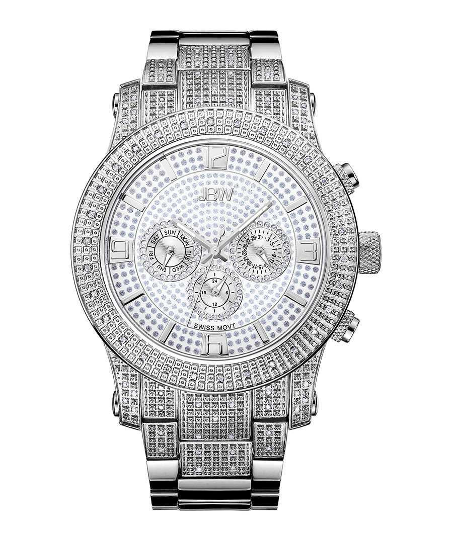 Lynx silver-tone diamond watch Sale - jbw