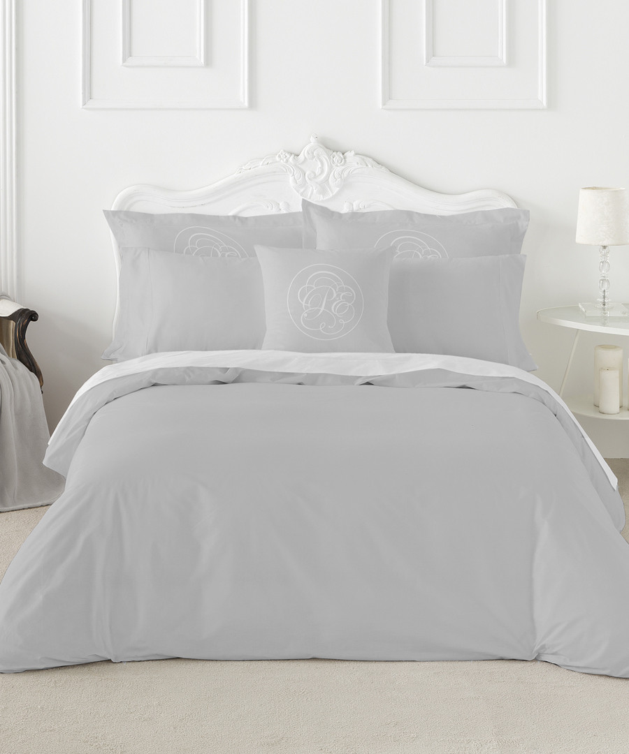 Liso single grey cotton duvet set Sale - pure elegance