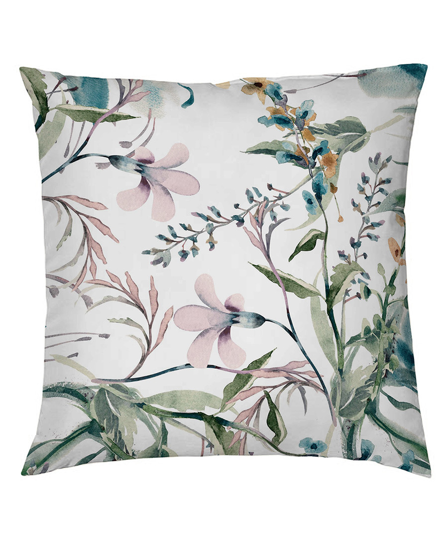 Casandra green cotton pillowcase 50cm Sale - pure elegance