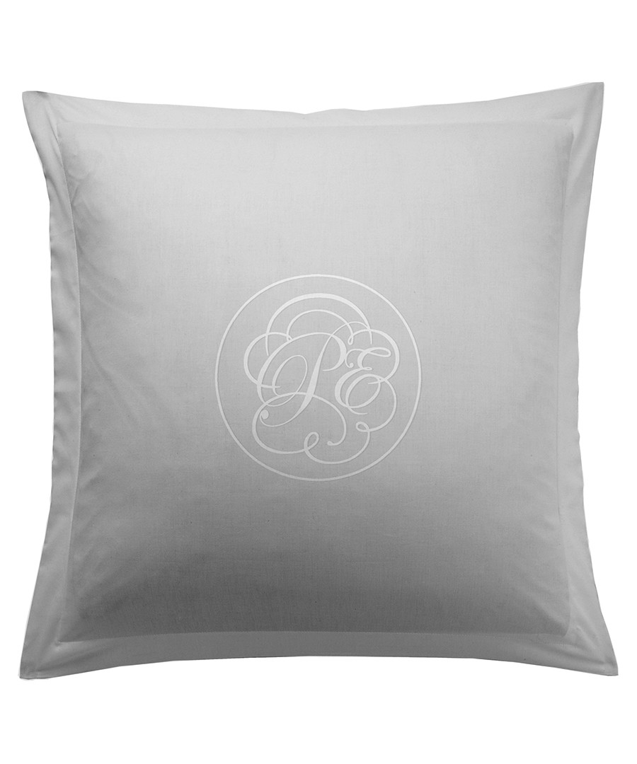 Liso grey cotton square pillowcase 50cm Sale - pure elegance