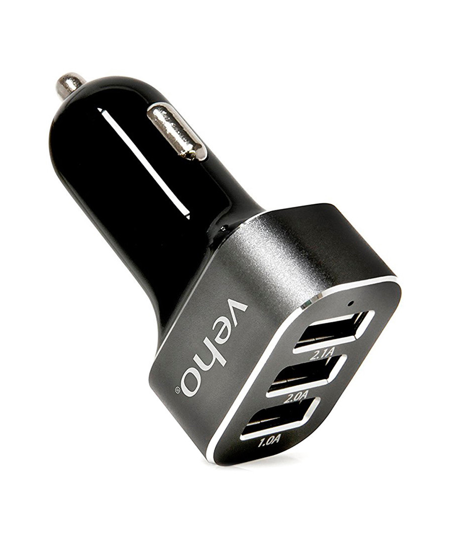 Black triple USB car charger Sale - Veho