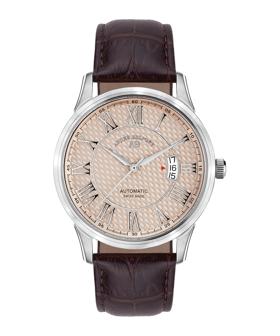 Le Maitre brown leather watch Sale - andre belfort