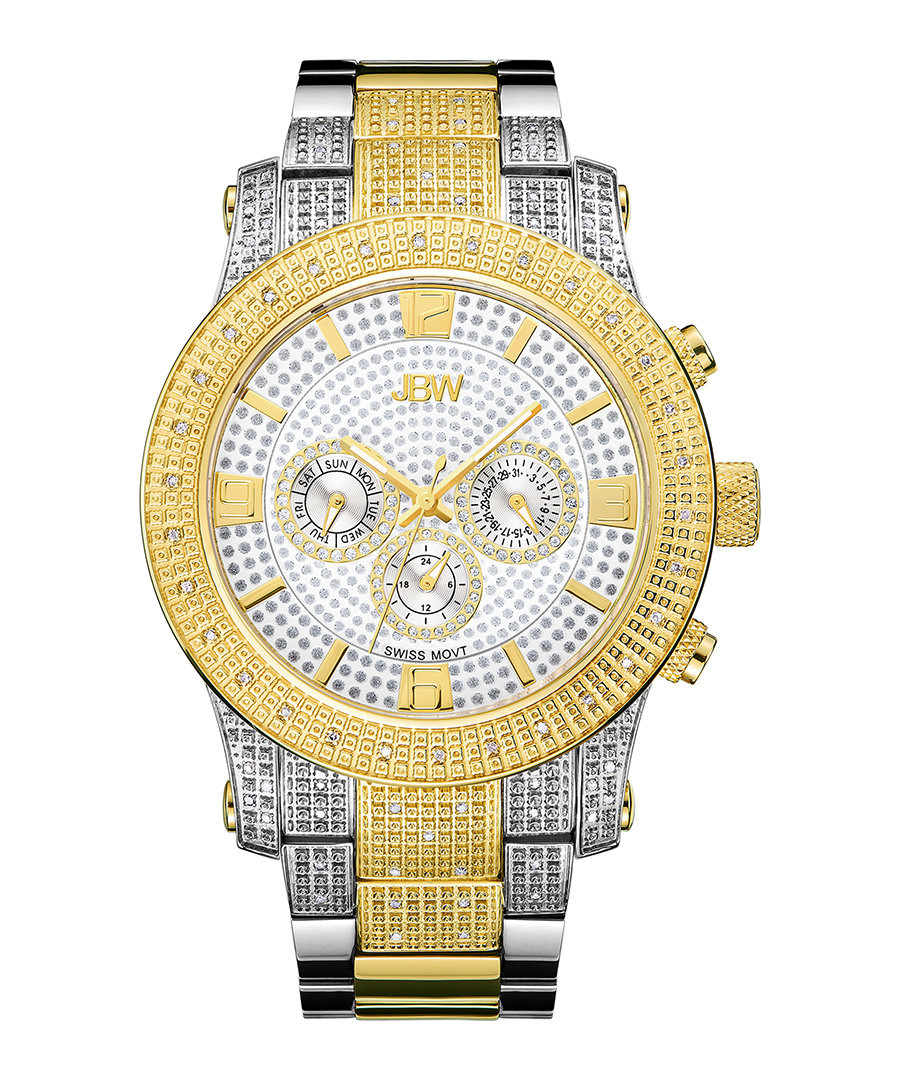 Lynx 18ct gold-plated 80 diamond watch Sale - jbw