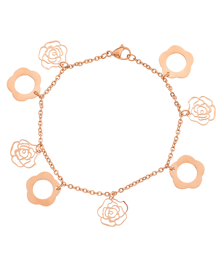 18k rose gold-plated charm bracelet Sale - liv oliver