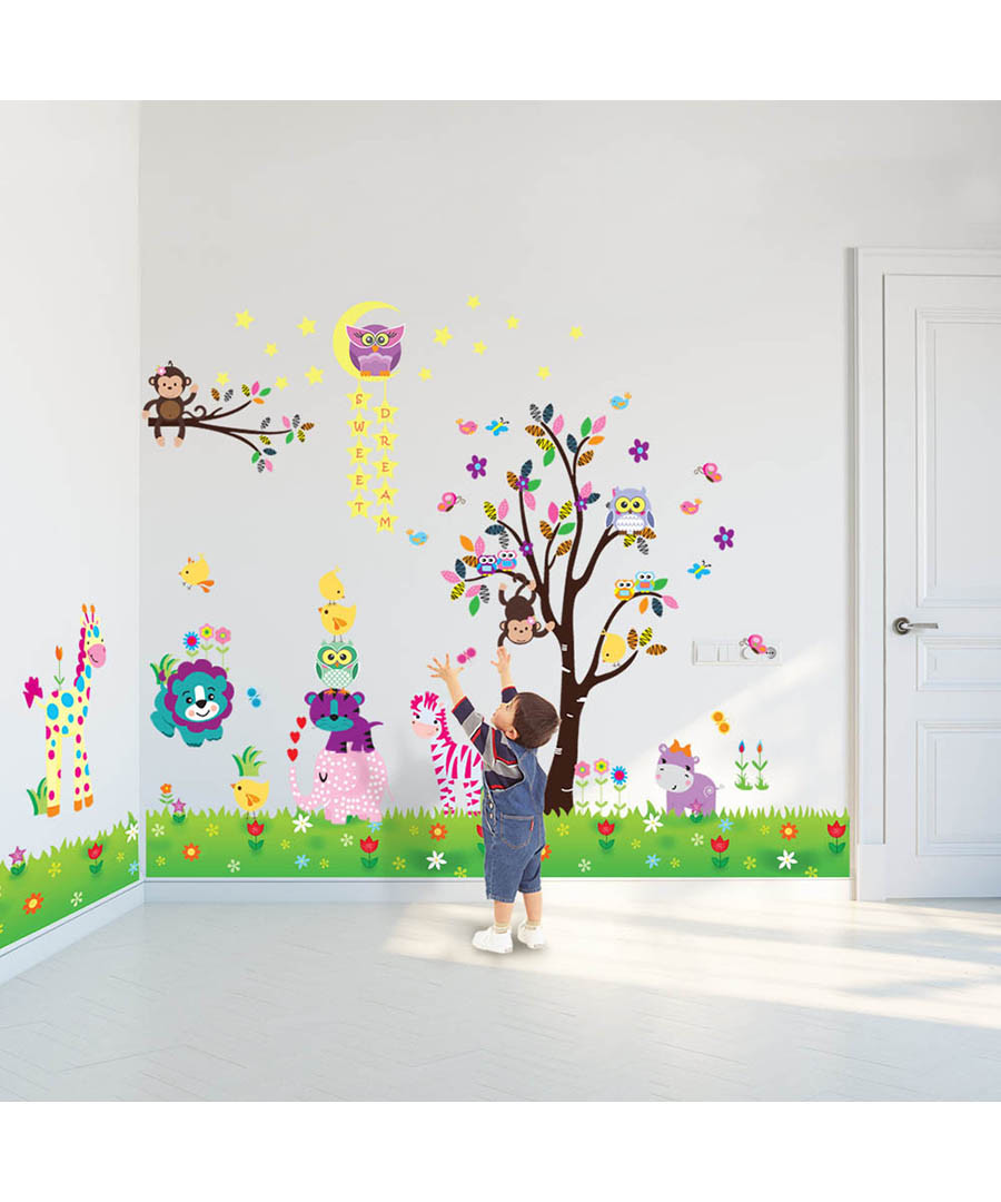 Multi-coloured tree wall stickers Sale - Walplus
