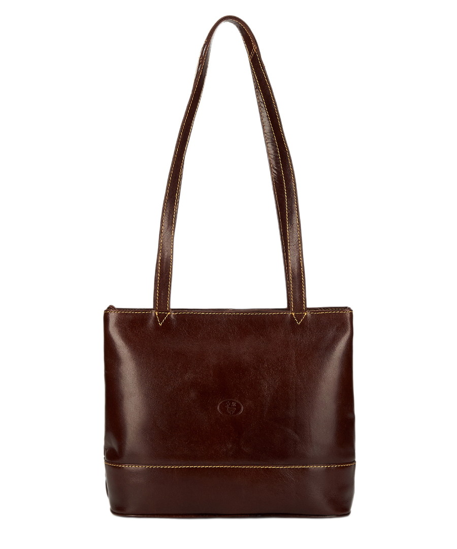 Brown leather square shoulder bag Sale - lloyd baker
