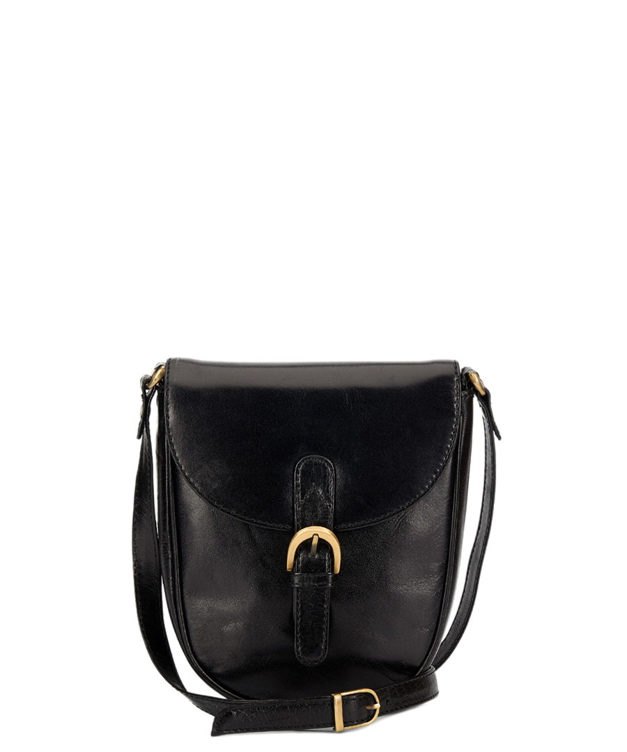 Black leather buckle crossbody Sale - lloyd baker