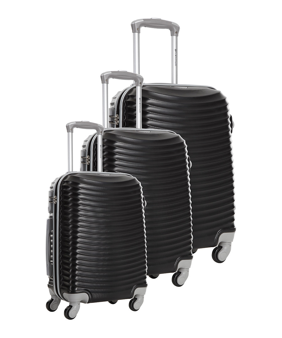 3pc Worcester black suitcase set Sale - platinium
