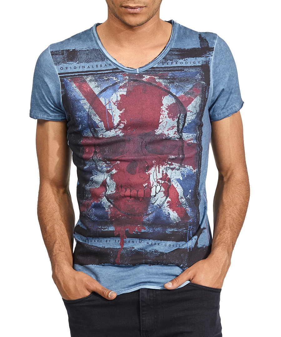 Oblivion blue pure cotton T-shirt Sale - true prodigy