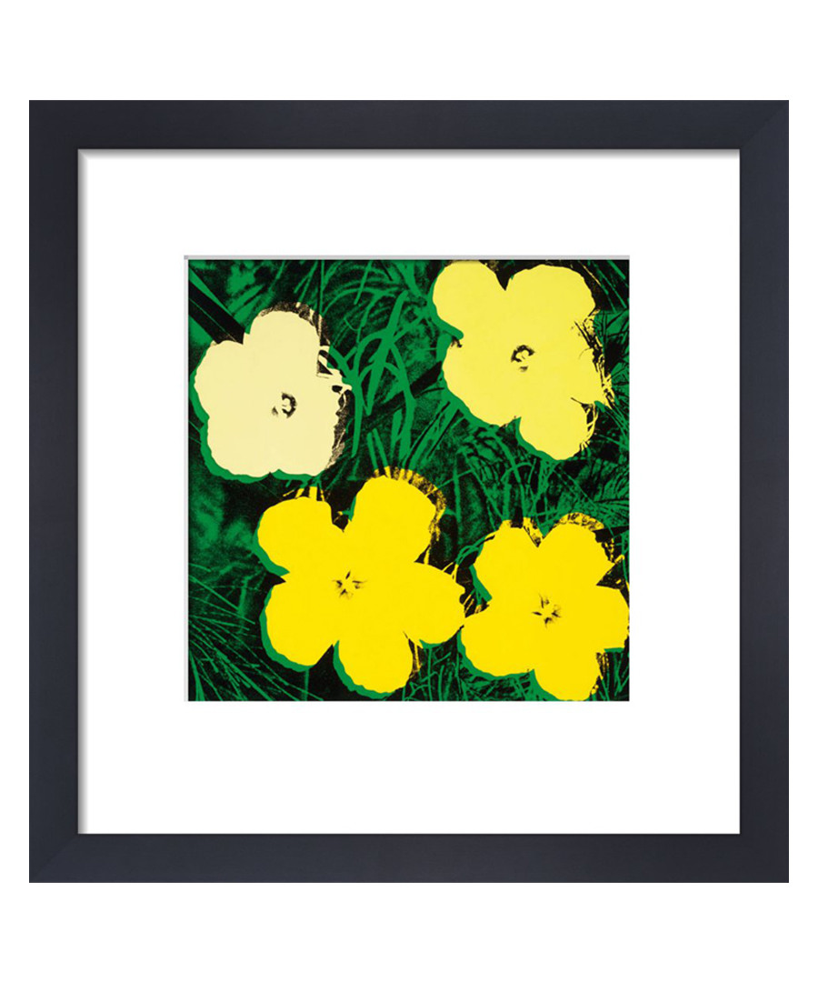 Yellow flowers framed print Sale - Andy Warhol