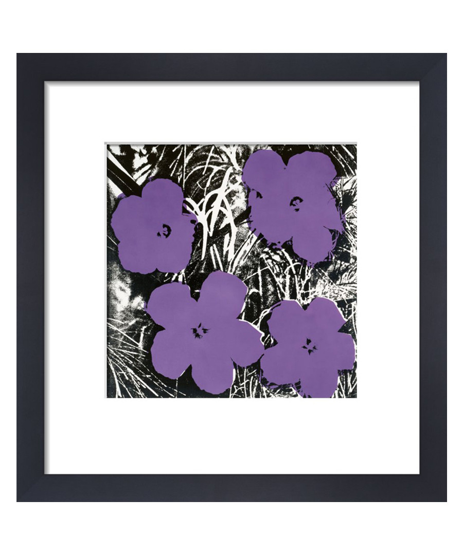 Purple flowers framed print Sale - Andy Warhol