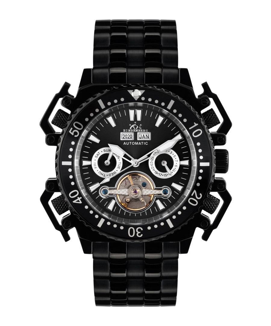 Challenge II black steel watch Sale - hindenberg