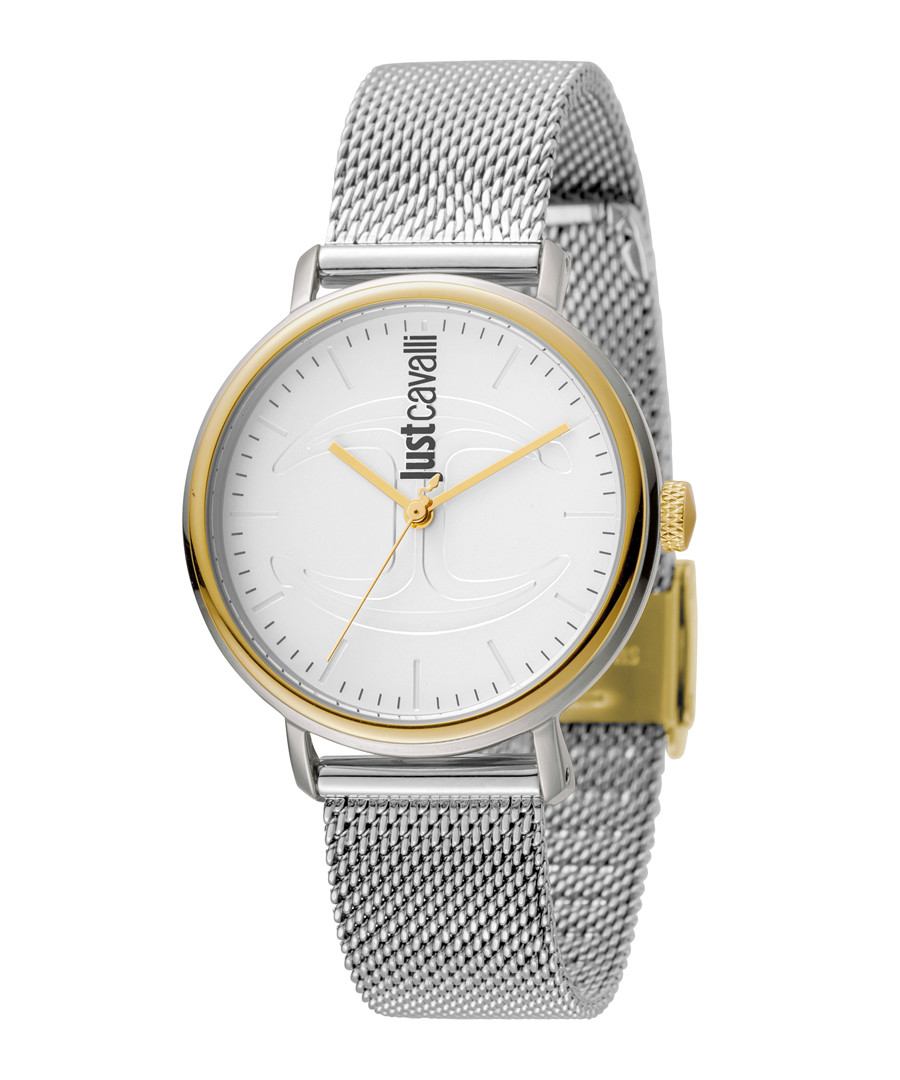 Dual-tone numberless dial watch Sale - just cavalli