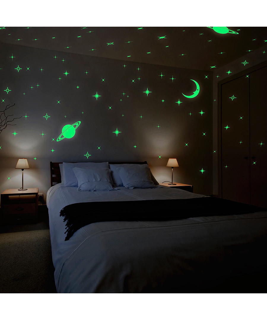 Stars & Moon glow in the dark stickers Sale - Walpus