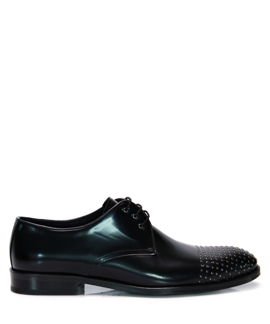 Black patent leather detail Derby shoes Sale - REPRISE