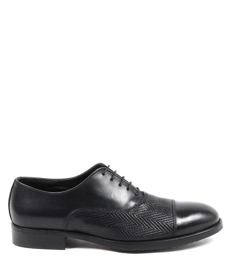 Men's black leather lace-up shoes Sale - versace 1969 abbigliamento sportivo