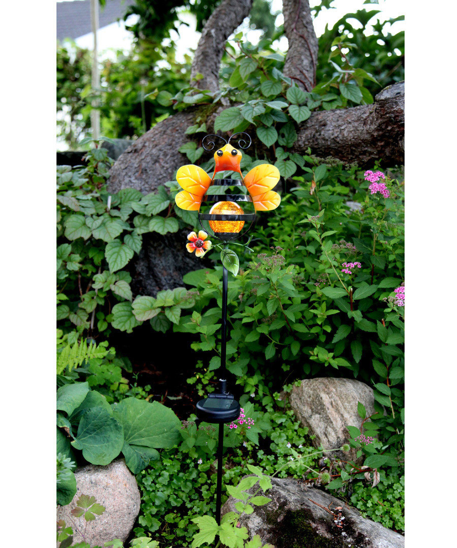 Sicily metal bee & glass bauble Sale - solar lighting
