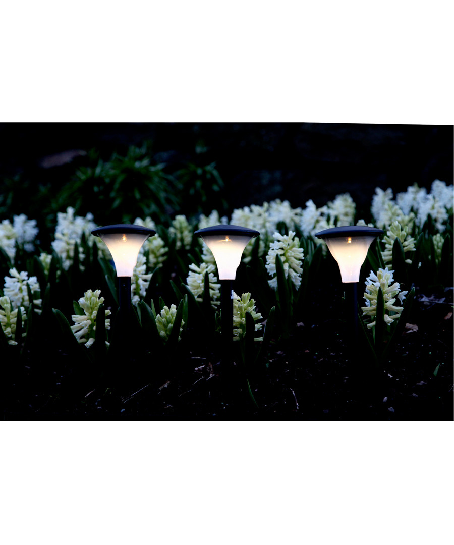 3pc black solar path lights 26cm Sale - solar lighting