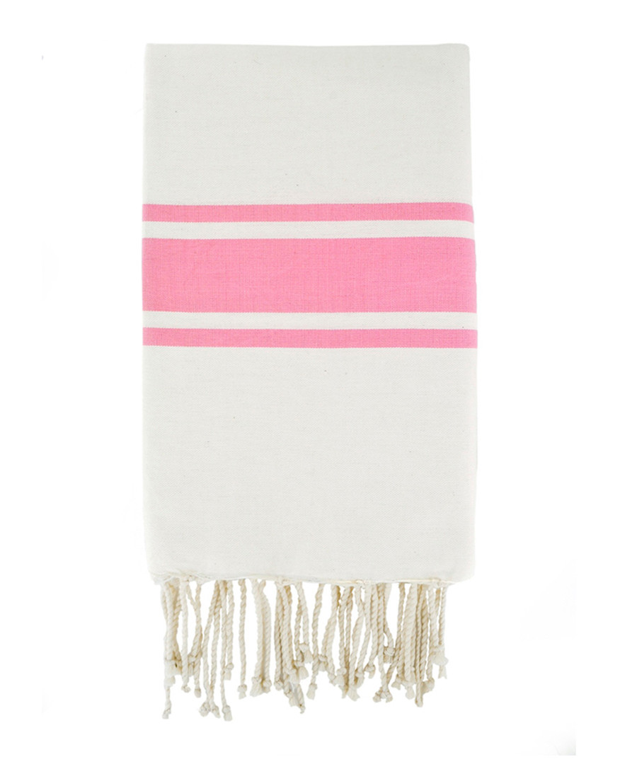 St Tropez baby pink stripe fouta towel Sale - FEBRONIE