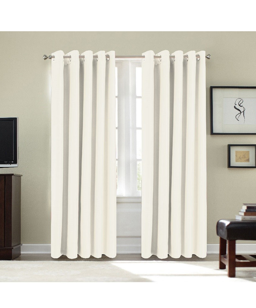 Discount Beige Thermal Blackout Curtains 46 X 54 Secretsales