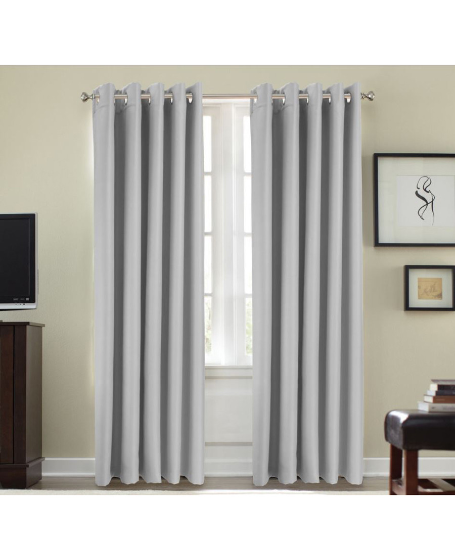 Discount Silver Blackout Curtains 46 X 72 Secretsales
