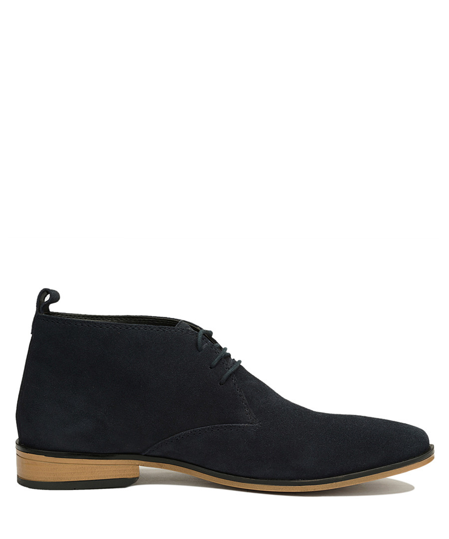Navy blue suede desert boots Sale - Amati Regazzi