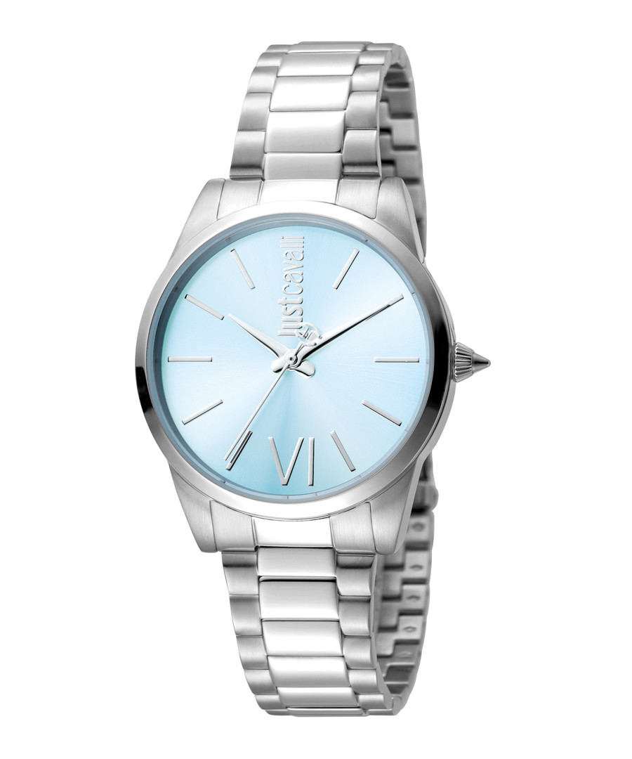 Pale blue & stainless steel watch Sale - JUST CAVALLI