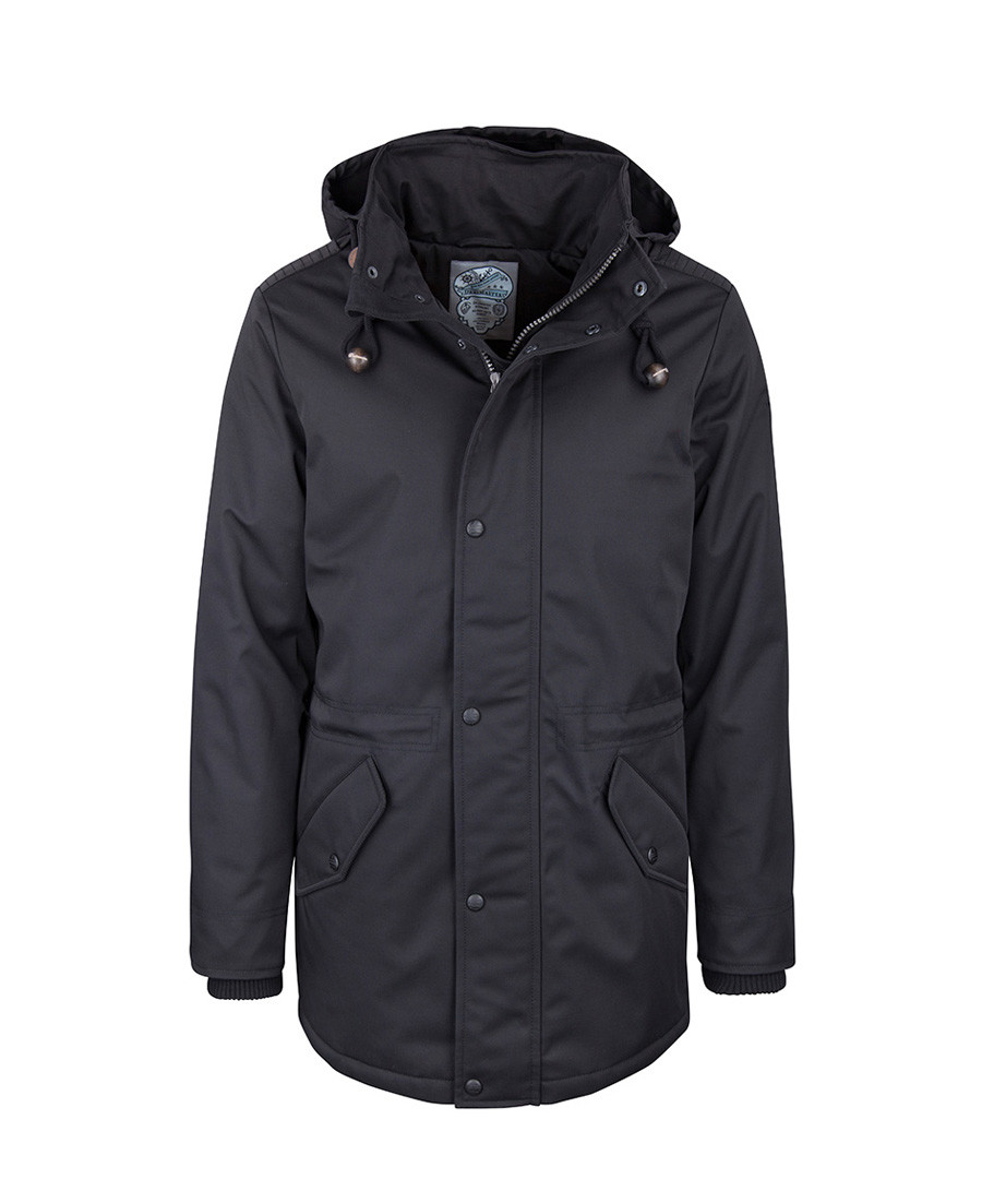 Black hooded side pocket jacket Sale - DreiMaster
