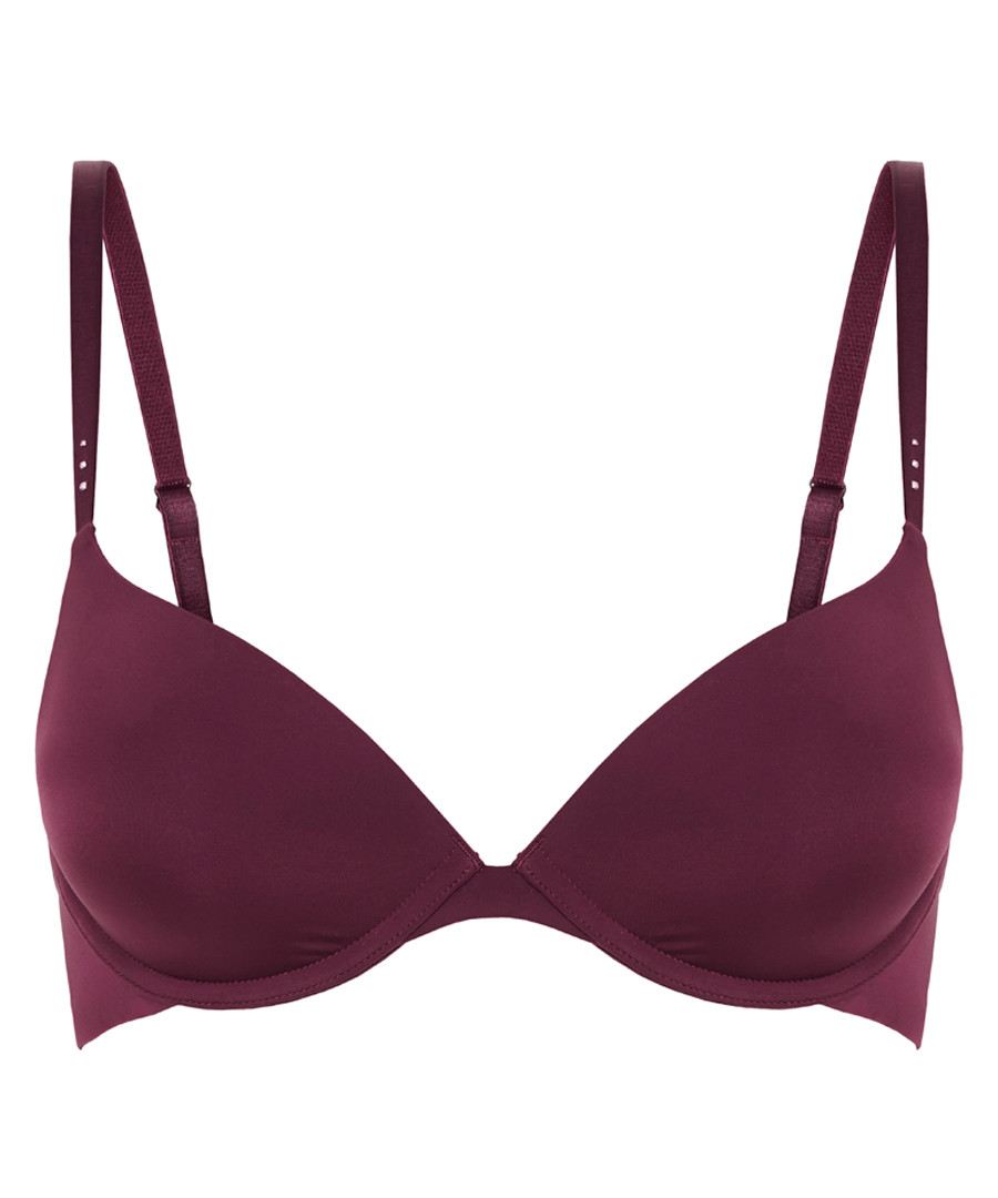 Maroon jewel detail push up bra Sale - Pleasure State