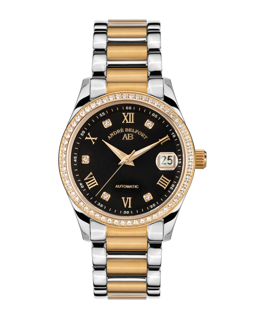 Silver & gold stainless steel watch Sale - andre belfort