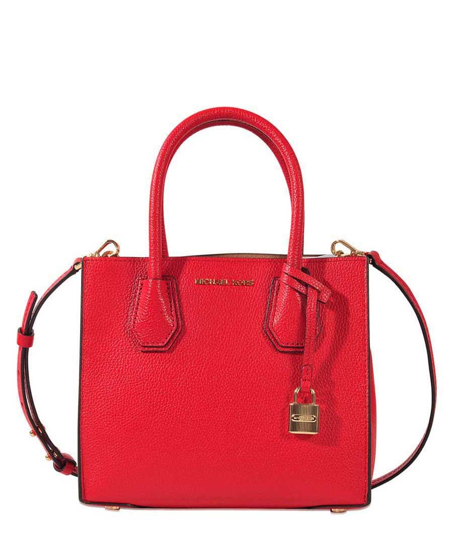 Mercer Small red leather grab bag Sale - michael michael kors