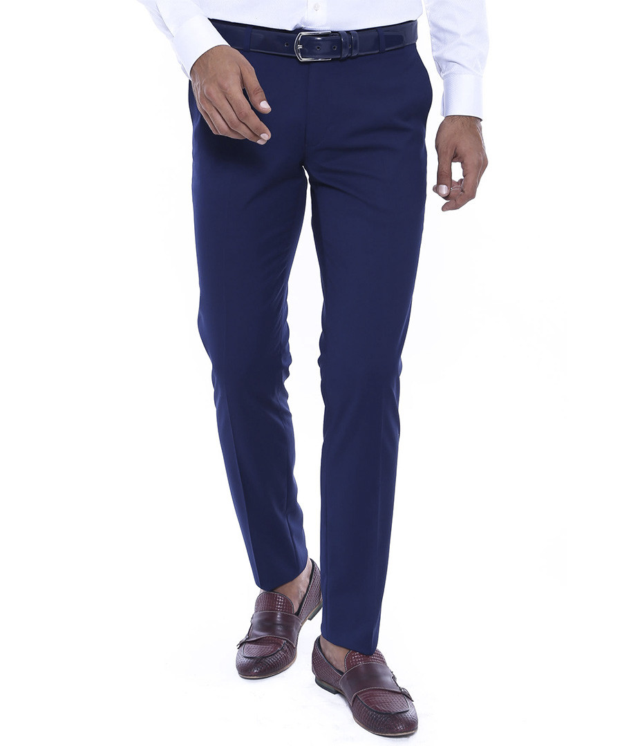 Navy Slim fit trousers Sale - WSS WESSI MENSWEAR