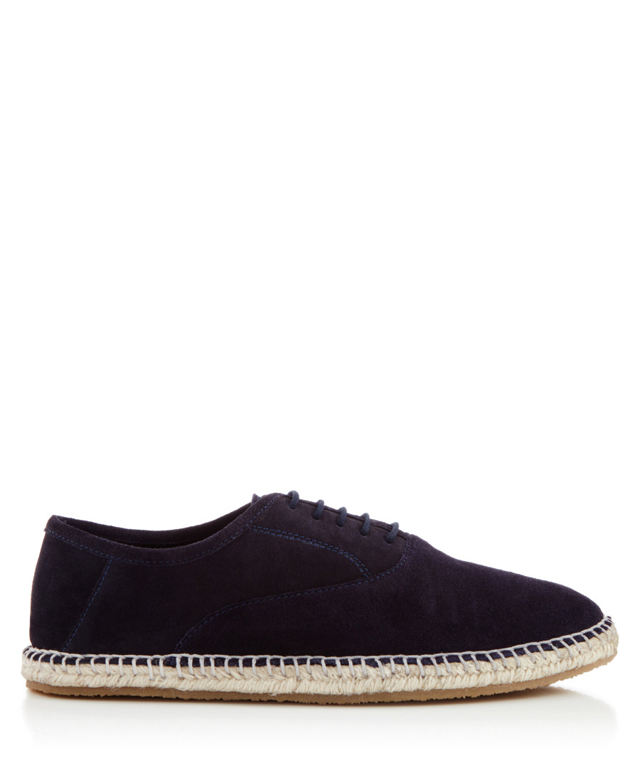Redhill navy suede lace-up espadrilles Sale - KG MEN