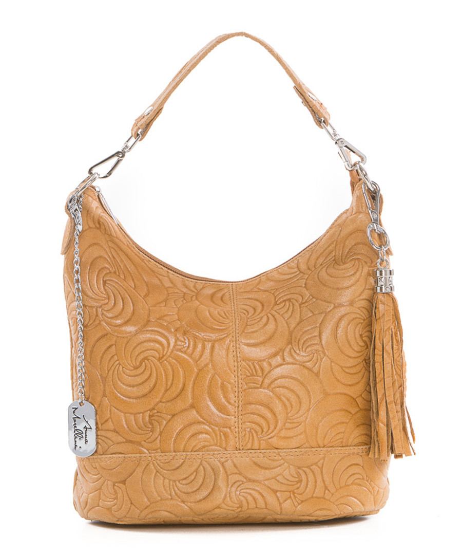Tan leather swirl shoulder bag Sale - anna morellini