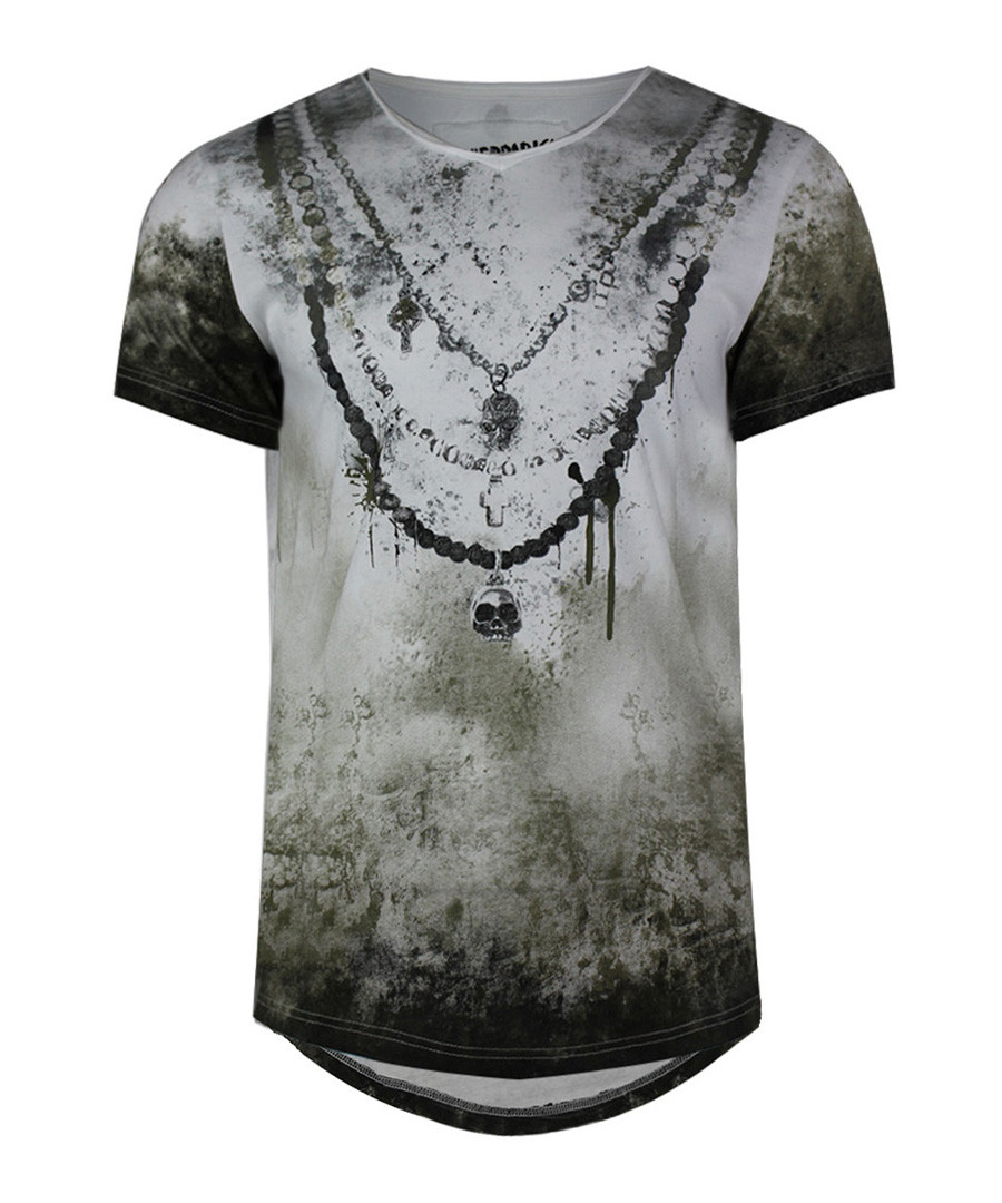 Chain khaki cotton printed T-shirt Sale - true prodigy