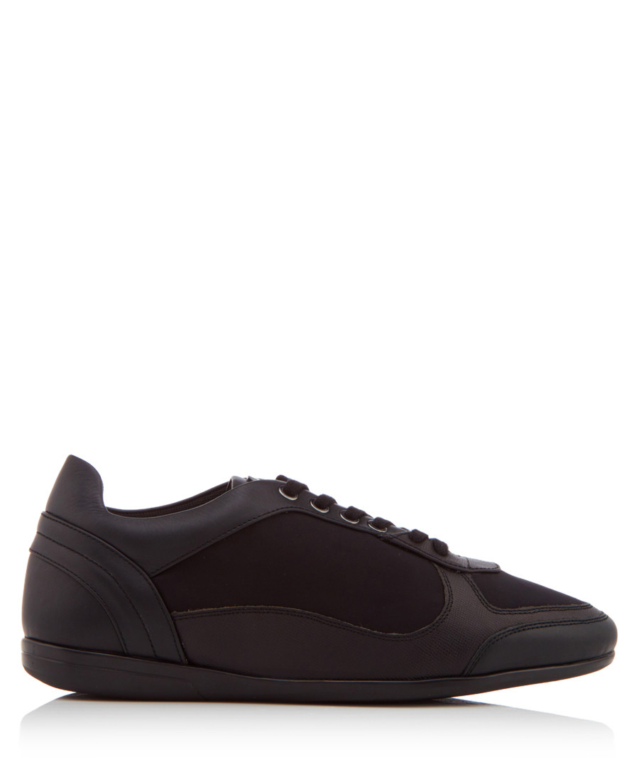 Men's black nappa leather sneakers Sale - versace collection