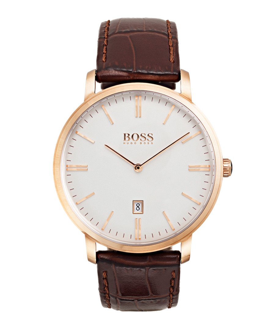 Tradition rose gold-tone steel watch Sale - hugo boss